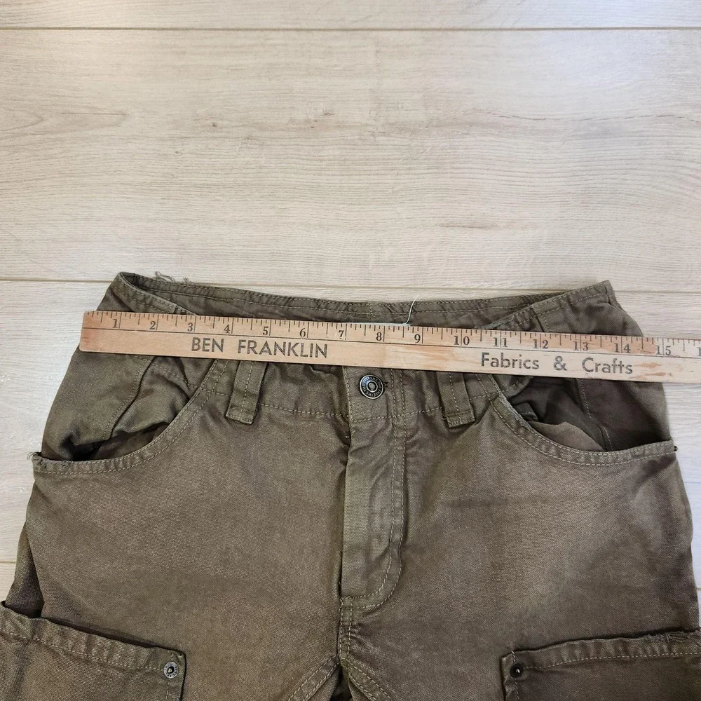 We The Free Supersonic Pants Womens 0 Brown Cargo Twill Relaxed Utility Pockets - Picture 5 of 9